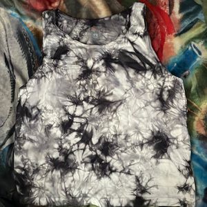 Langerine marble color crop top